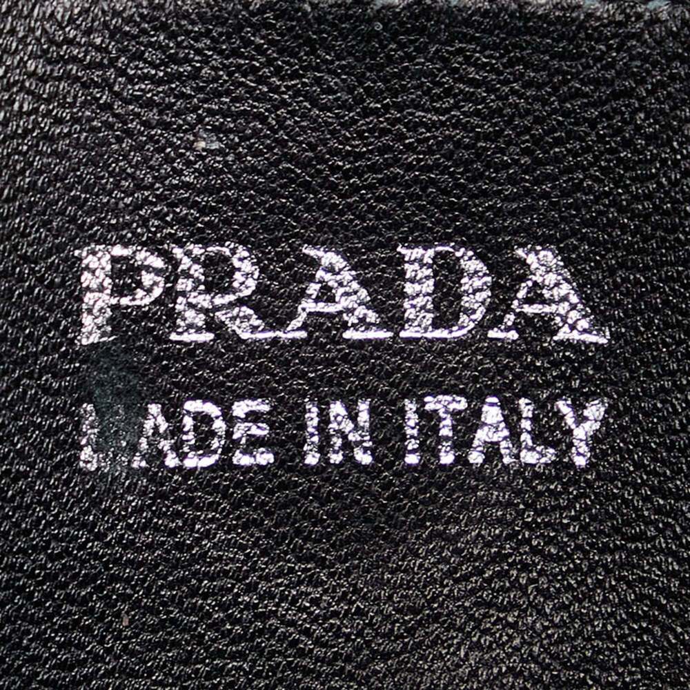 Prada handbag in wine red and black leather for women. - Picture 13 of 15